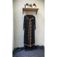 HITAM Gm4 Women's Black Brocade Robe GM4