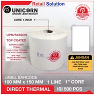 A6 Thermal Barcode Receipt Sticker Label 100x150 mm 100 x 150 mm/ 100x150mm/ contains 500 sheets