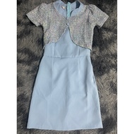 Work Dress In Blue Color Cute Vest Shape With Two Side Pockets size s Nicha Label