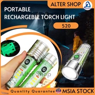 520/520A MULTIFUNCTIONAL BRIGHT FLASHLIGHT RECHARGEABLE OUT DOOR USE CAMPING LIGHT