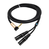 GOLLEY LION แจ็ค3.5มม. TRS สเตอริโอเป็น XLR คู่ชายสาย Patch 3.5มม. 1/8นิ้วเป็นคู่ XLR ชายอะแดปเตอร์เ