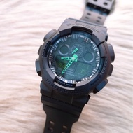 GA-100C-1A3JF Black and Green Transformers Men's Watch fashion fashion resin watch strap waterproof 
