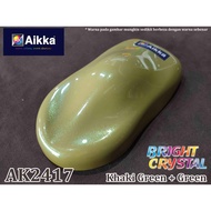 AIKKA AK2417 KHAKI GREEN + GREEN *** 2K PAINT ( Tambah Crystal Effect di atas wanra KHAKI GREEN )