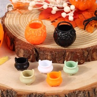ABongBang 2pcs Halloween Mini Cauldron Miniature Mini Halloween Candy Buet Pot Witch Cauldron Nice