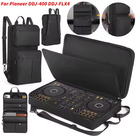 DJ Carrying Case Backpack for Pioneer DDJ-400 DDJ-FLX4 DJ Controller Case Portable Storage Bag Trave