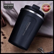 380ml Coffee Tumbler - Stainless Steel Vacuum Mugs - Black Db015