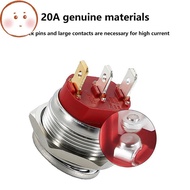 onemetertomj 22MM Button Stainless Steel Rocker 12-24V/20A Toggle 220V/15A ON-OFF Self-locking 3-Pin