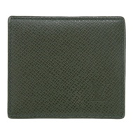 Excellent condition Louis Vuitton Porte Monnaie Boite M30388 Taiga leather green coin purse wallet, 