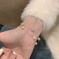 stacking bracelet Gelang mutiara berlian kilat LEMON, berlapis beregu wanita, memakai perhiasan mani