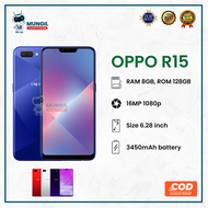OPPO R15 Ram 8/128 GB Murah Fullset Garansi 1 Minggu Distributor Smartphone Android Main Rear Dual Selfie Camera 16 5 MP Li-ion 3450 mAh Batrai Harga 1 Jutaan