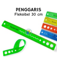 Flexible transparent plastic ruler, flexible ruler 30 cm pembaris