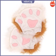 📦 Fluffy Cat Paw Gloves Fingerless Cosplay Gloves Animal Paw Accessories