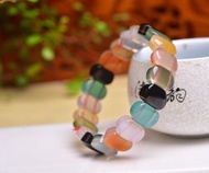 純天然彩色瑪瑙多寶手排 顏色超美美貨不 上手超美