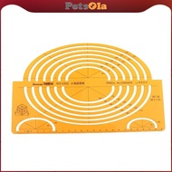[PETSOLA] LARGE ISOMETRIC ELLIPSE DRAWING STENCIL STUDENTS MATH RULER CRAFT Yellow 4352