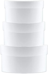 Ursus 17780099F Gift Box Set Mini Round Blank 3 Boxes Assorted in 3 Sizes White 12 x 12 x 5 cm
