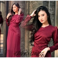 Dieva Eid Dress Baju Kurung Viral Fujiaan Maxmara Luxury Material Pearl Application Women's Dress Pr