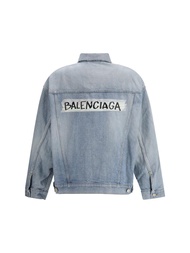 Balenciaga Regular-fit Denim Jacket - Dirty Light Blue, XS