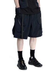 一體彈力腰幾何袋速乾輕薄透氣防水短褲