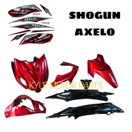 SUZUKI SHOGUN AXELO BODY COVER SET WITH STICKER RED ORIGINAL 100%