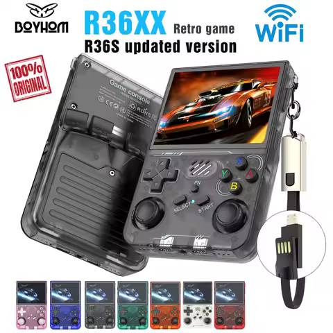R36XX WiFi Retro Game Console (Upgraded R36S) - ARKOS System 3.5" IPS, 15K+ Games Supported, Portabl
