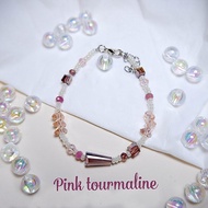 Strawberry PINK CANDY - Bracelet designed with crystals, pink and cute duck cake style, handmade bra
