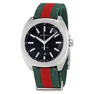 Karnvera Shop นาฬิกาข้อมือผู้ชาย Gucci Swiss Quartz Stainless Steel and Nylon Band Red/ Green Men's Watch Model: YA142305