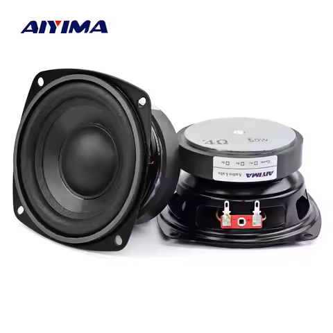AIYIMA 2Pcs 4 inch 50W Subwoofer Audio Speaker Portable Mini Stereo 4 ohm 8ohm Speakers Woofer Full 