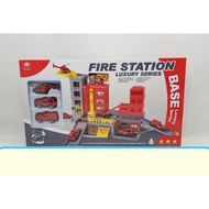 Diecast Fire Engine Station Parking Garage Fire Engine Car Par