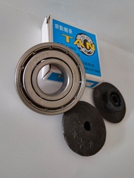Bearing 6204 ZZ Laher Roda Folding Gate Merk TAN + Tutup Bearing Plastik