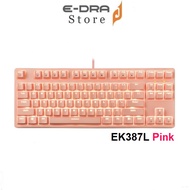 Edra EK387L Pink Mechanical Keyboard - White LED (Blue, Brown, Red Switch)