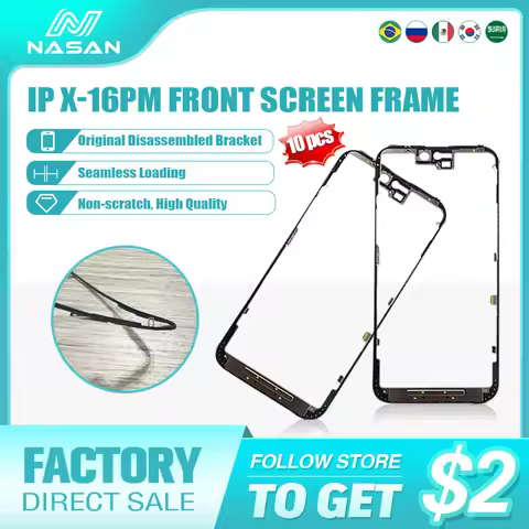NASAN 10pc/Box Original disassembly Frame For iPhone 16Pro 15Pro 11 12 13 14 15 16 Pro Max Plus Supp