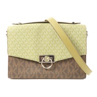 Michael Kors 塗層帆布Shoulder Bag銀扣手挽肩背兩用袋