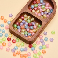 50Pcs Fashion Flower Shape English Letter Beads 9mm Acrylic Jewelry Accessories DIY Bracelet Necklac