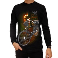 Kaos Lengan Panjang Dewasa Pria Distro Sepeda Onthel 02 Baju Keren Terbaru 2023 Murah Tebal Jumbo