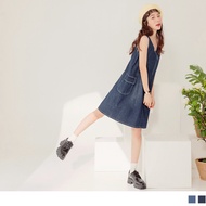 OB DESIGN ★ SLEEVELESS V-NECK POCKETED DENIM DRESS ★ 2 COLOR ★ S-XXXL SIZE ★ PLUS SIZE