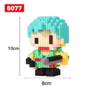 Nano Block Anime One Piece Luffy Zoro Chopper Ace Building Block Mainan Edukasi Anak Bajak Laut