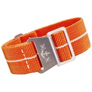 Watch Strap MN Straps Orange with White Centerline