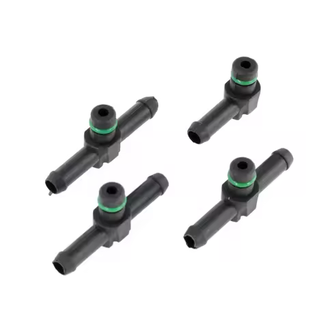 4Pcs Common Rail Diesel Injector Return Leak Off T Piece and L Piece Pipe Connector for Denso ABS