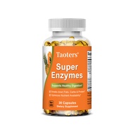 Taoters Super Enzymes Supplements Formulated with Bromelain Ox Bile Pancreatin and PapainSupports Di