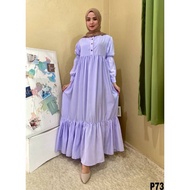 DOLLY DRESS / PLAIN DRESS MUSLIMAH LABUH / RUFFLE DRESS