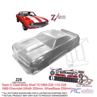 Team C Clear Body Shell TC1969-Z28 1/10 Z28 1969 Chevrolet (Width 200mm, WheelBase 258mm)