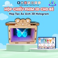 3D Illusion Box, 3D hologram movie box made of Plywood, safe for children EDU TOYS HL01