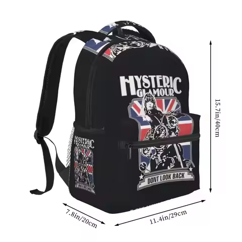 Hysteric Glamour American Retro Backpack Student Boys Girls BookBag Kids School Bag Computer Shoulde