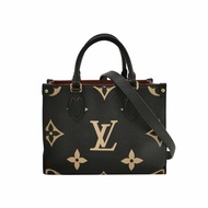 Louis Vuitton (LV) Onthego小號牛皮Gaint Monogram托特包斜背包單肩包晶片款