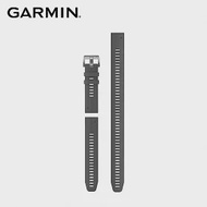 GARMIN QuickFit 22mm 矽膠錶帶 深邃灰錶帶銀錶扣