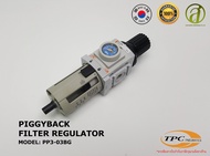 TPC ชุดกรองลมดักน้ำ PIGGYBACK FILTER REGULATOR รุ่น PP3-03BG