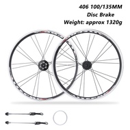 LP Litepro M100 Folding Bike Wheel Ultra Light 20 inch 406 451 Disc Brake V Brake Quick Release Wheelset Aluminum Alloy 5 Bearings Folding Bicycle Wheel Set