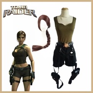 Tomb Raider Lara Croft Cosplay Costume for Halloween - Includes Bag, Available in All Sizes
