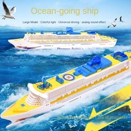 New large luxury cruise ship electric light music toy ship model ship speedboat childrens toys