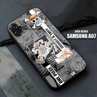 GUMIHO - Glossy Glass Glitter Case for Type Latest SAMSUNG A07hp - Fashion AESTHETIC ANIME Case - Pr